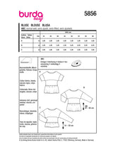Burda boss n ° 5856: Blouse
