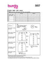 Burda boss n ° 5857: skirt