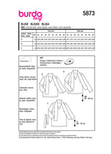 Patron Burda n°5873 : Blouse