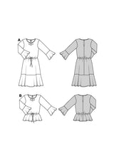 Patron Burda n°5884 : Robe & Blouse