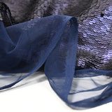 Tul de lentejuelas azul marino violada