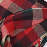 Lainage polyester à carreaux rouge, vert et beige