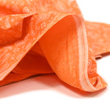 Orange background printed cotton