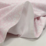 Cotton dive printed spring flowers light pink background