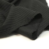 Jersey de polyester côtelé noir