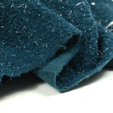 Lainage bouclette lurex pétrole