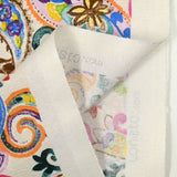 Polycoton imprimé cachemire multicolore