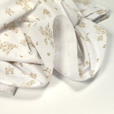Algodón estampado pequeño marrón marrón blanco fondo blanco blanco