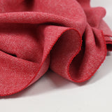 Sergé de laine mélangée rouge et blanc