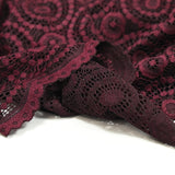 Dentelle polyester Laura festonnée rouge bordeaux