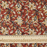 Indian cotton printed brahma beige brick background