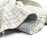 Policotton Coconut Mesh Lurex Grey, fondo negro y verde Fondo blanco