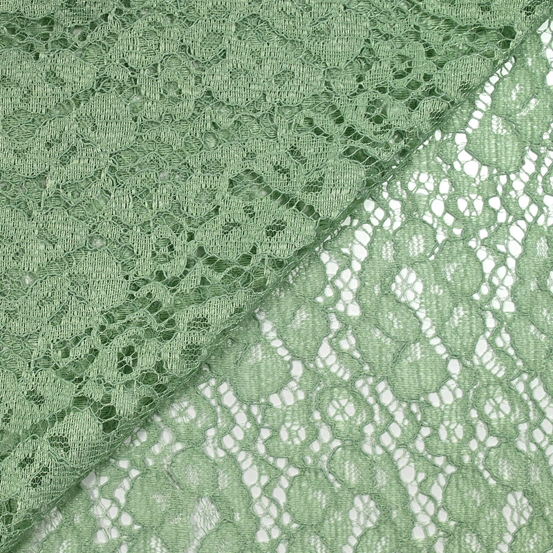 Dentelle festonnée polyester Lili vert amande