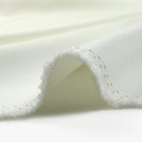 Heavy polyester crepe madeleine white