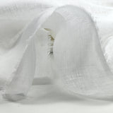 Gaze de lin blanc cassé