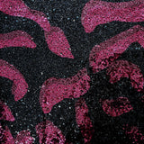 Tulle sequin Leny fuchsia et bleu fond noir