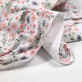 Cotton Printed Love Passion Rose and Water Green