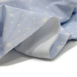 Cotton print stars light blue background
