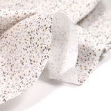 Coton imprimé champêtre beige fond blanc