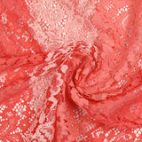 Dentelle polyester Sarah festonnée tricolore tons corail