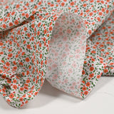 Orange Country Print Cotton White Background