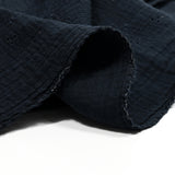 Double gaze brodée ajourée Lolita bleu foncé