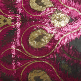Tulle Sequin Royal Plumes Oro y Fucsia