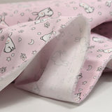 Cotton dive printed young rabbit light pink background