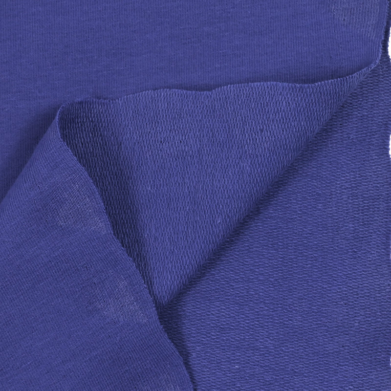 Jersey french terry coton Bio bleu indigo