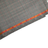 Tissu tailleur 100% laine prince-de-galles noir, rouge fond blanc cassé