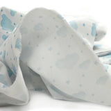 Cotton dive printed cloud and light blue star