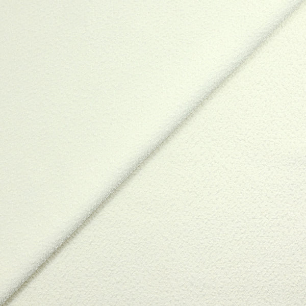 Maille polyester texturée irisée Alexia blanc cassé