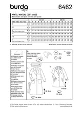 Burda boss n ° 6462: female clasical coat