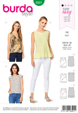 Burda boss n ° 6501: simple top