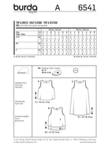Burda boss n ° 6541: Top & easy -to -free dress