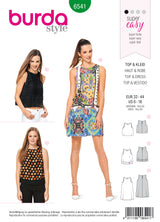 Burda boss n ° 6541: Top & easy -to -free dress