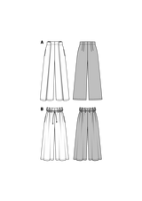 Patron Burda n°6544: Pantalon jambes amples