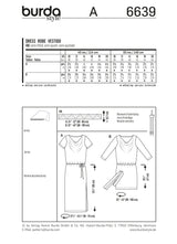 Patron N°6639 Burda: Robe bénitier