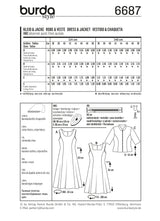 Patron n ° 6687 Burda: feminine dress