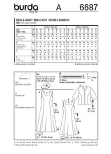 Patron n ° 6687 Burda: feminine dress