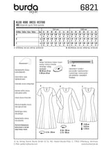 Patron n ° 6821: Curved dress