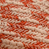 Laine mélangée pied-de-coq fantaisie orange et écru