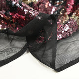 Tulle Sequin Young Fucsia y Beige Black Fondo