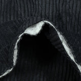 Velours de polyester côtelé matelassé noir