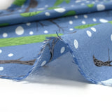 Light -Wood Wood Wood Wood Impresión Viscose Blue fondo