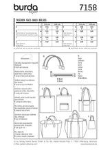 Patron n°: 7158 Sacs