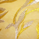 Mousseline de Soie dévorée Tlija or et argent fond ocre