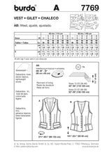 Patron n ° 7769: vest