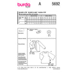 Burda boss n ° 5692: blouse & high