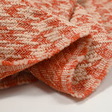 Laine mélangée pied-de-coq fantaisie orange et écru